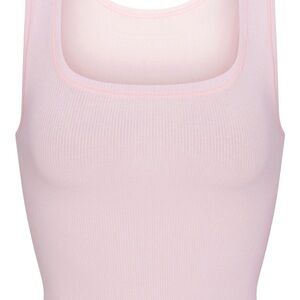 SKIMS Light Pink Ribbed Tank Top